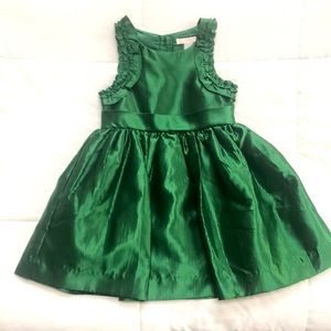 Janie and Jack Christmas Dress Size 18-24 months Emerald Green